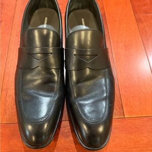 Nordstrom Black Leather Men's Slip-On Loafers Size 13